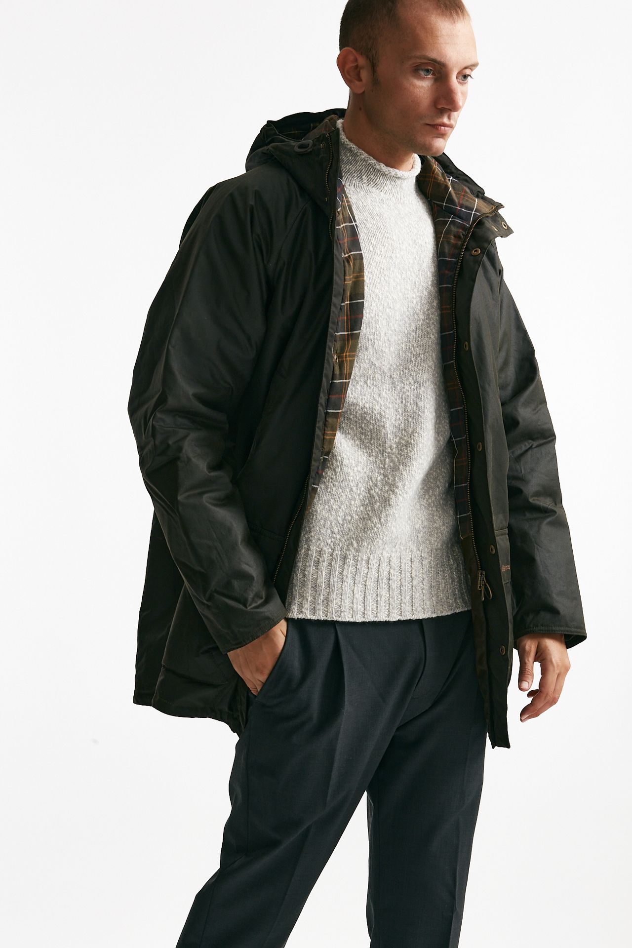 Parka BEDALE WAX PARKA in cotone cerato verde men Barbour - 4