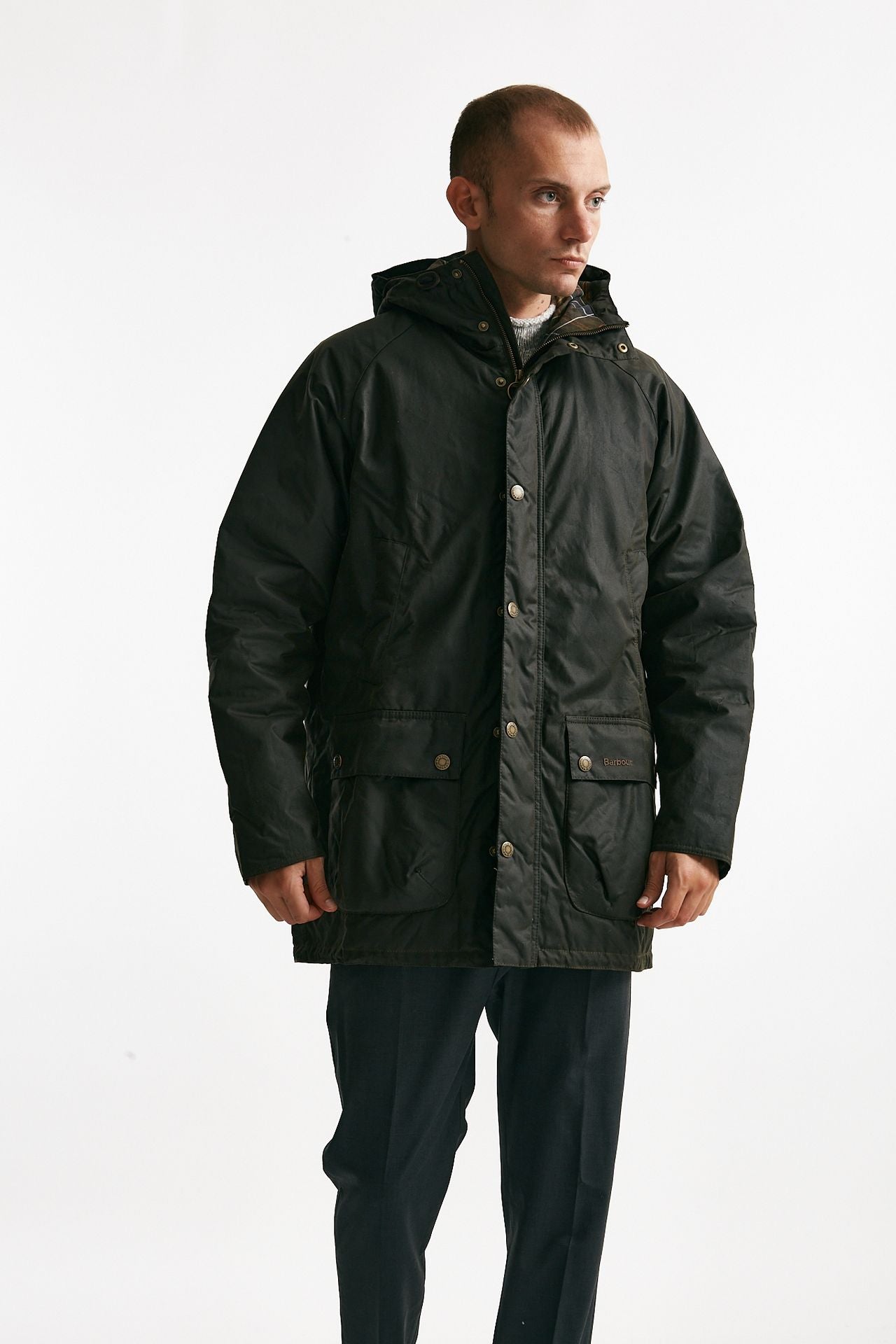 Parka BEDALE WAX PARKA in cotone cerato verde men Barbour - 5