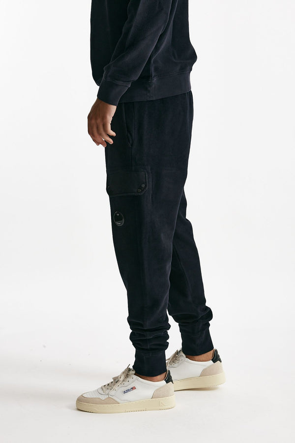 pantalone felpa brushed and emerized diagonal fleece blu men C.p. company