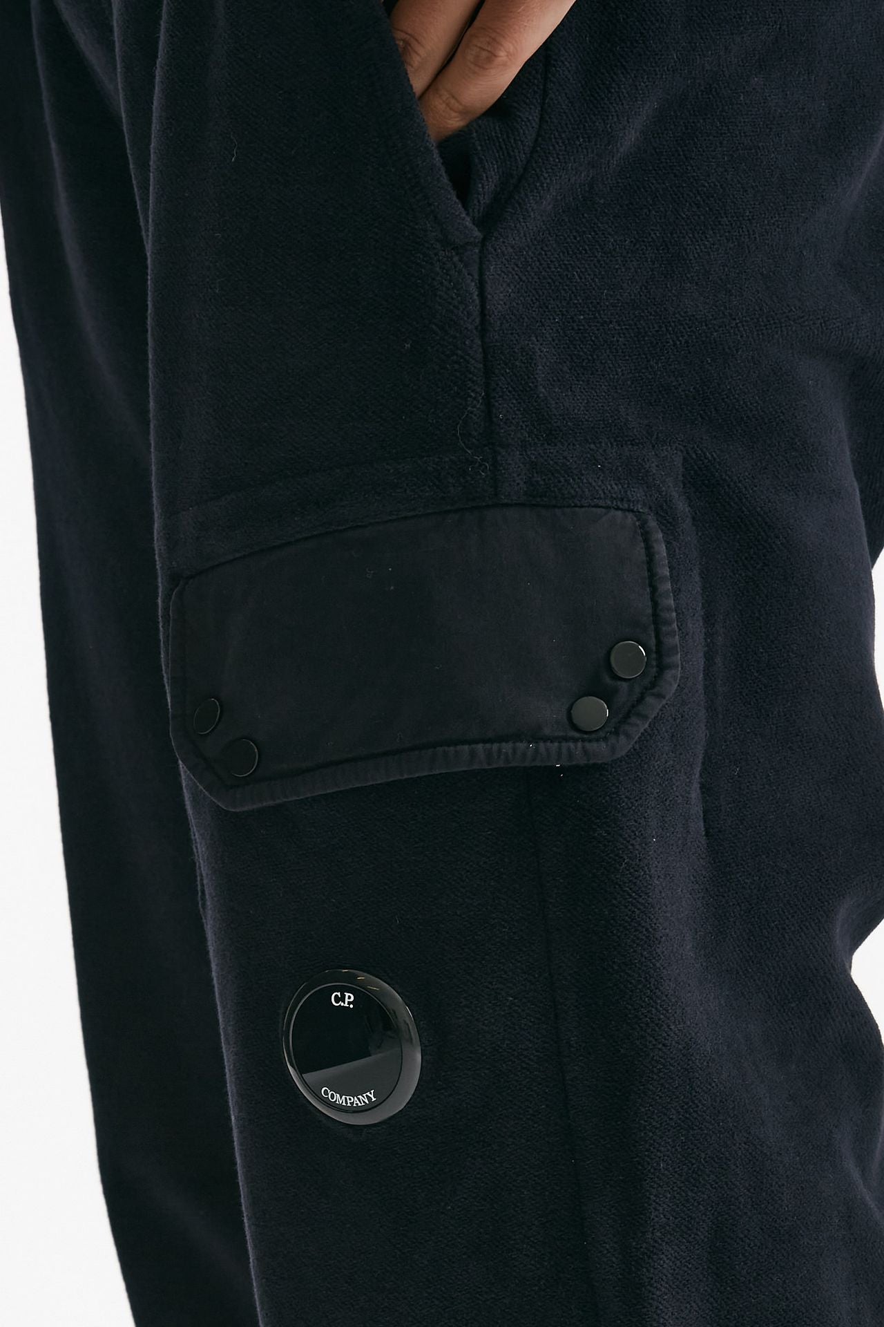 pantalone felpa brushed and emerized diagonal fleece blu men C.p. company - 6