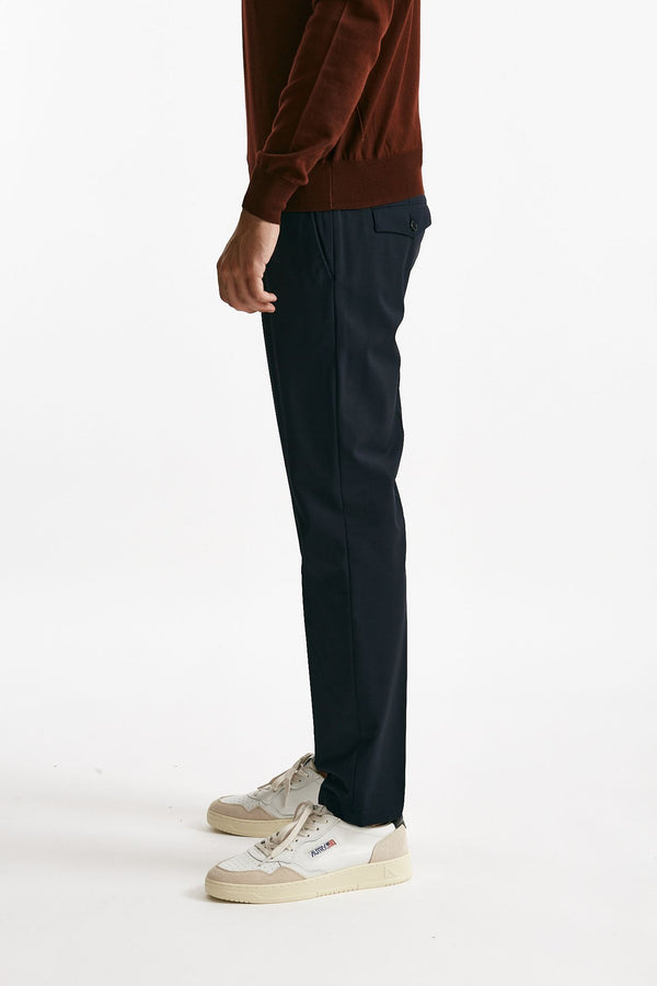 pantalone prince pence in lana e poliestere stretch blu men Department five
