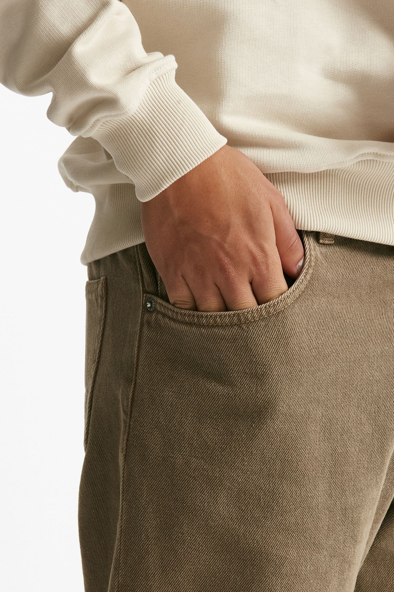 jeans prince denim in velluto stretch castagna men Department five - 6