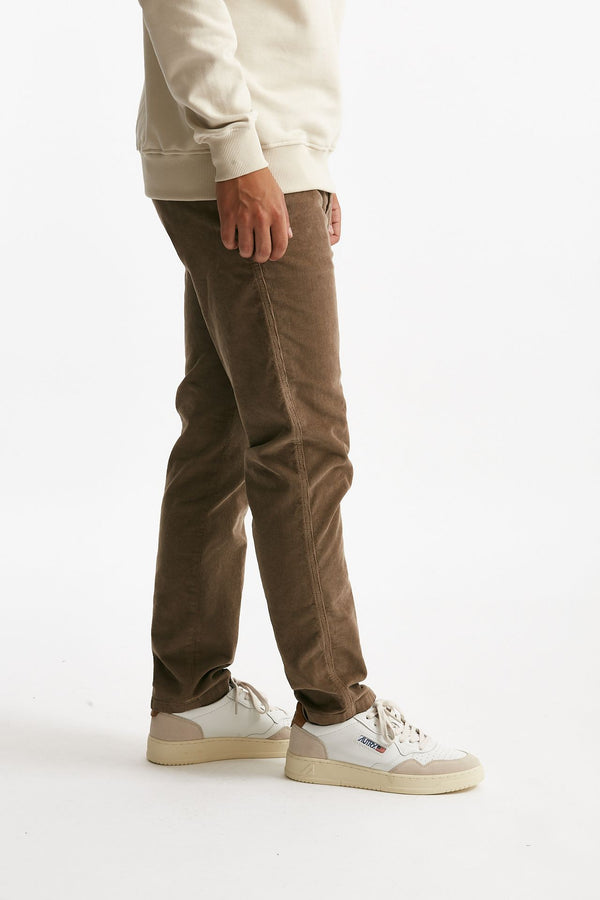 jeans prince denim in velluto stretch castagna men Department five