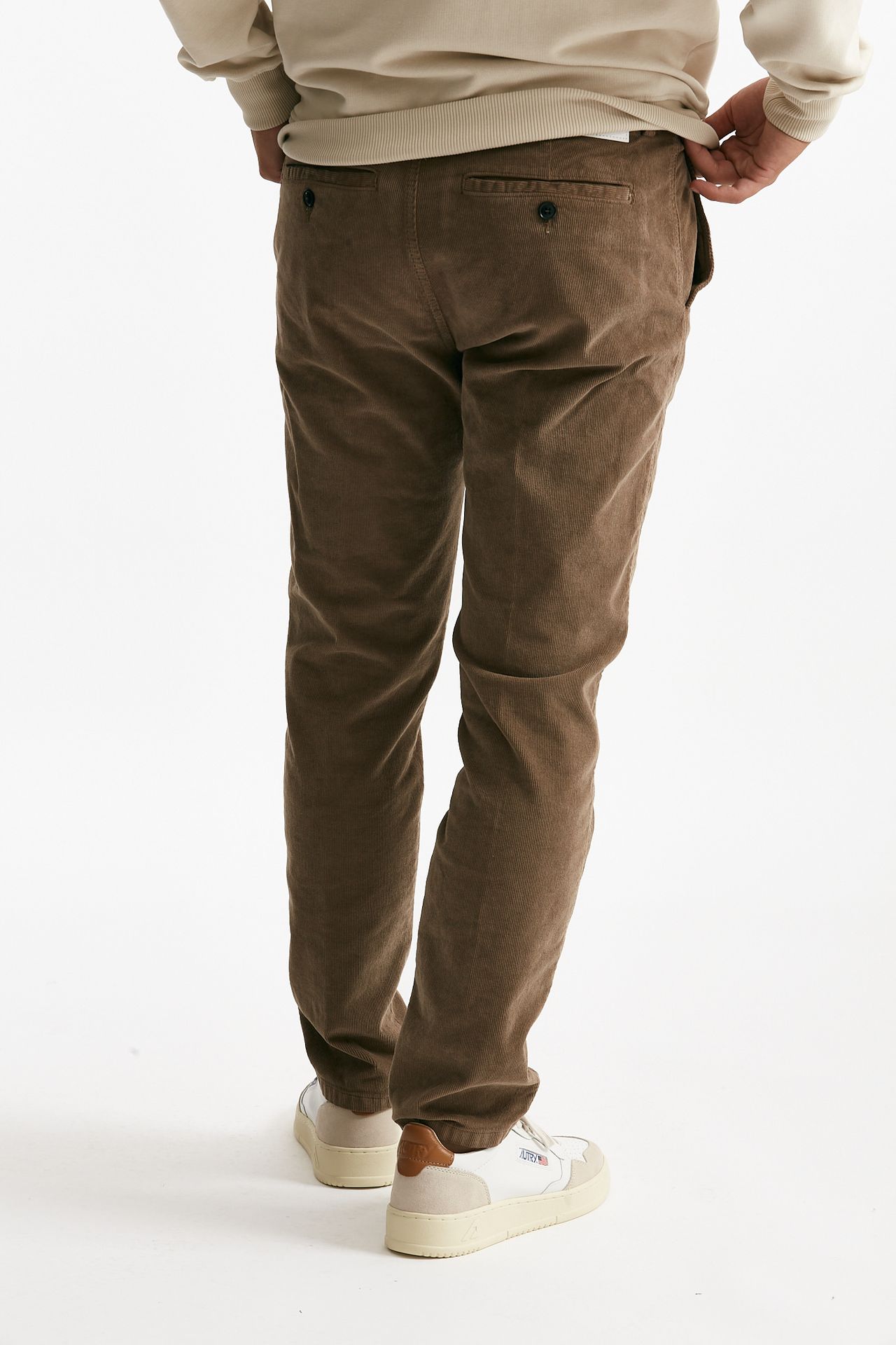 jeans prince denim in velluto stretch castagna men Department five - 3