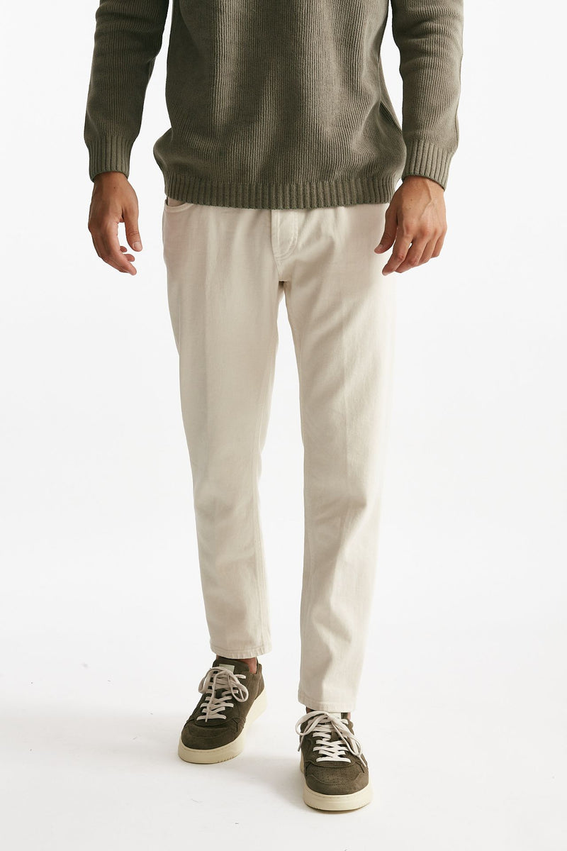 jeans brighton colore panna “bull” stretch men Dondup
