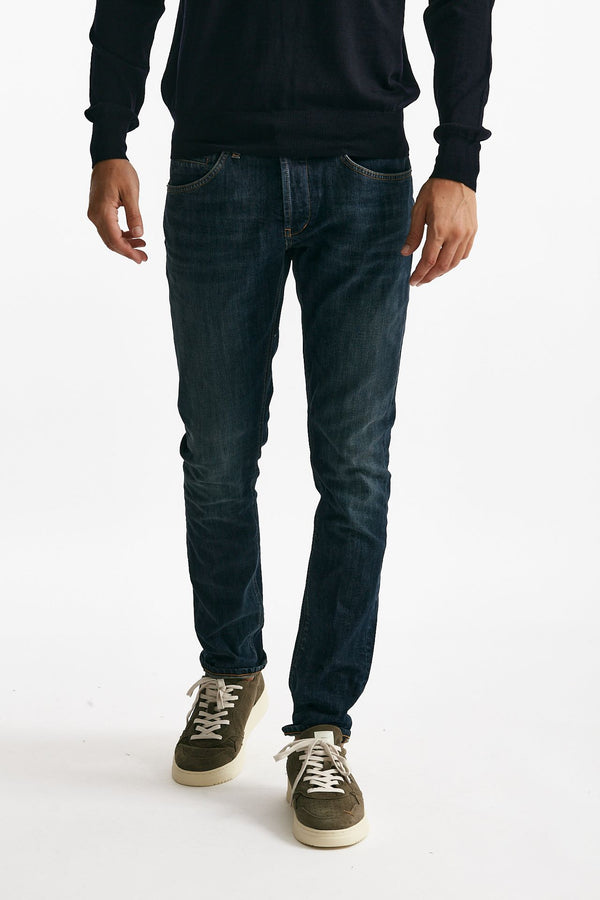 Jeans GEORGE lavaggio scuro stone washed men Dondup