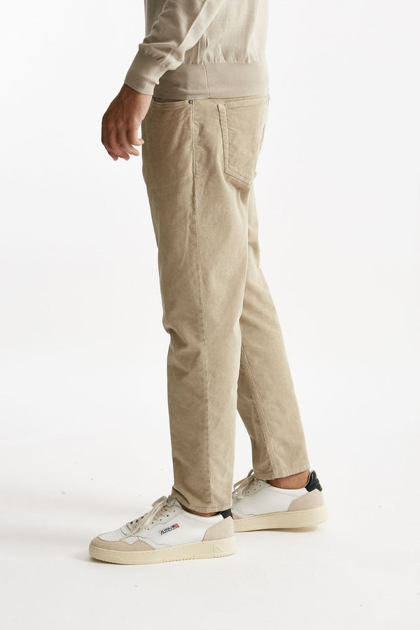 jeans brighton in velluto beige men Dondup