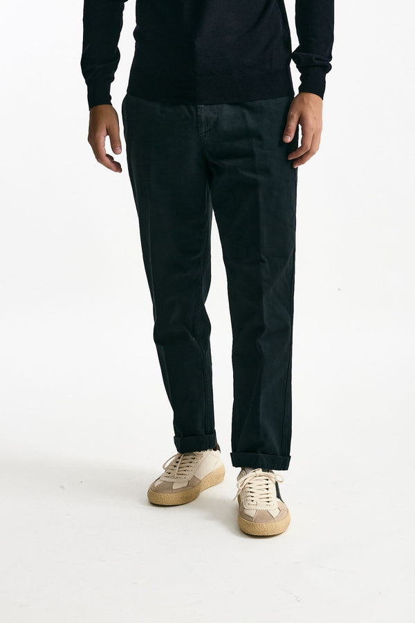 Pantalone ZYAN in cotone fermo blu men Dondup