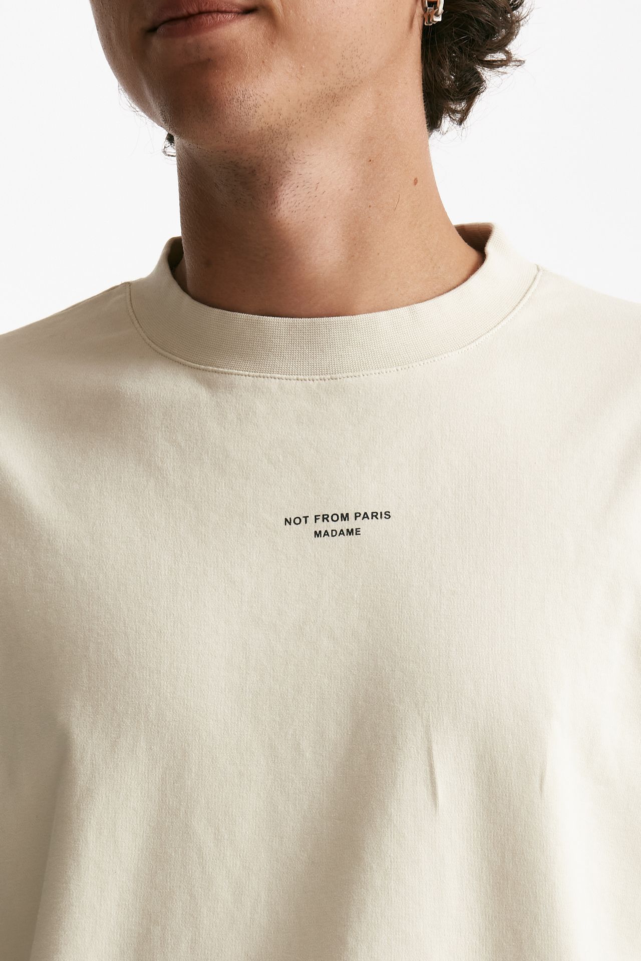 t-shirt in cotone panna men Drôle de monsieur - 5