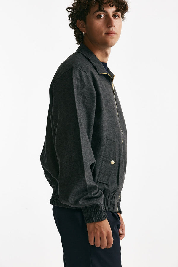 bomber in misto lana grigio men Drôle de monsieur