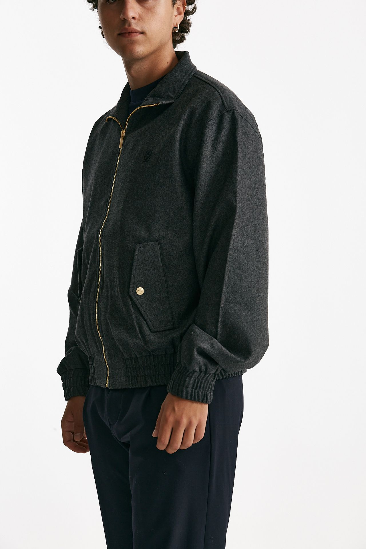bomber in misto lana grigio men Drôle de monsieur - 4