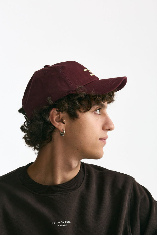 Cappello in cotone bordeaux men Drôle de monsieur