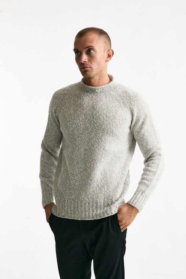 Maglia moulinè in cashmere e lana men Drumohr