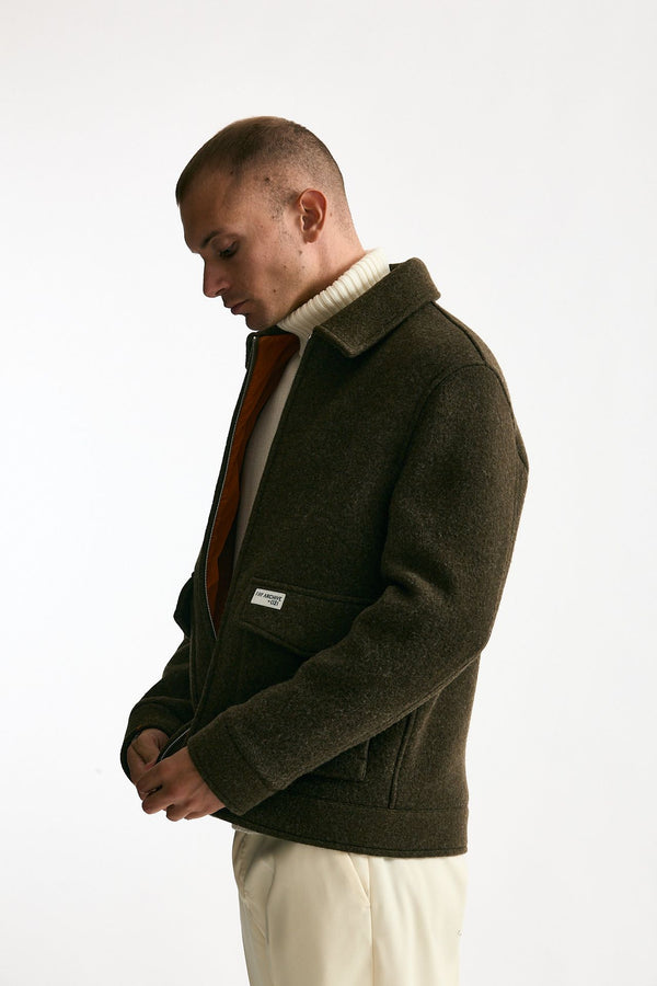 Giubbino foderato ARCHIVE verde militare men Fay