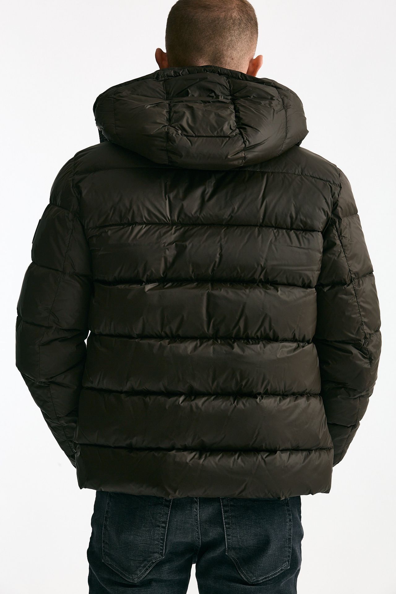 Piumino imbottito double front in nylon marrone men Fay - 4