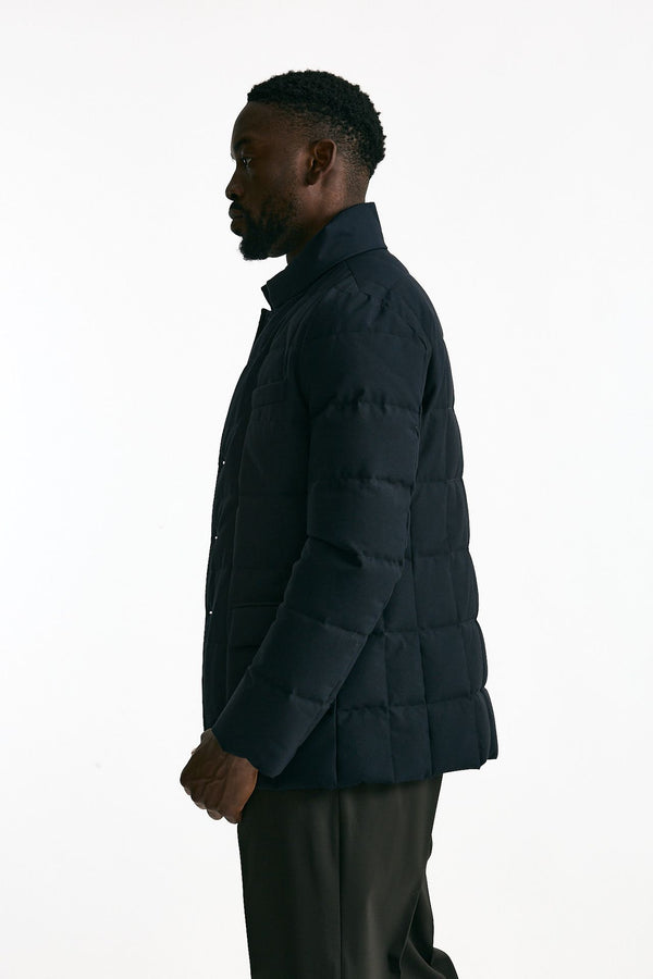 Piumino giacca double front blu men Fay