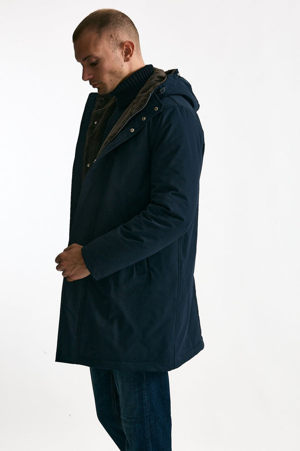 Parka blu in nylon men Herno