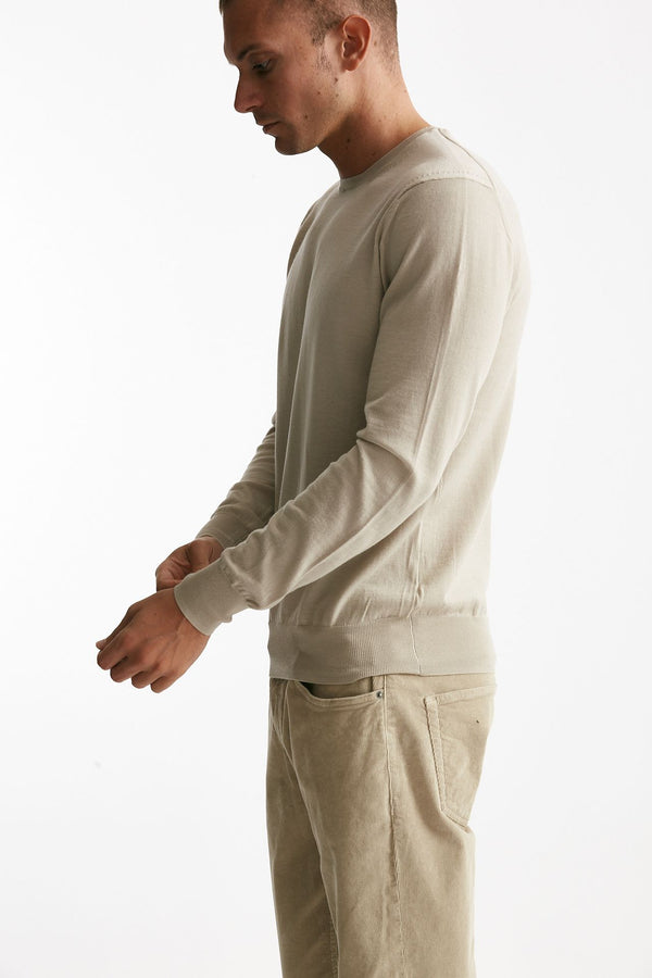 maglia in lana rasata perla men Hosio