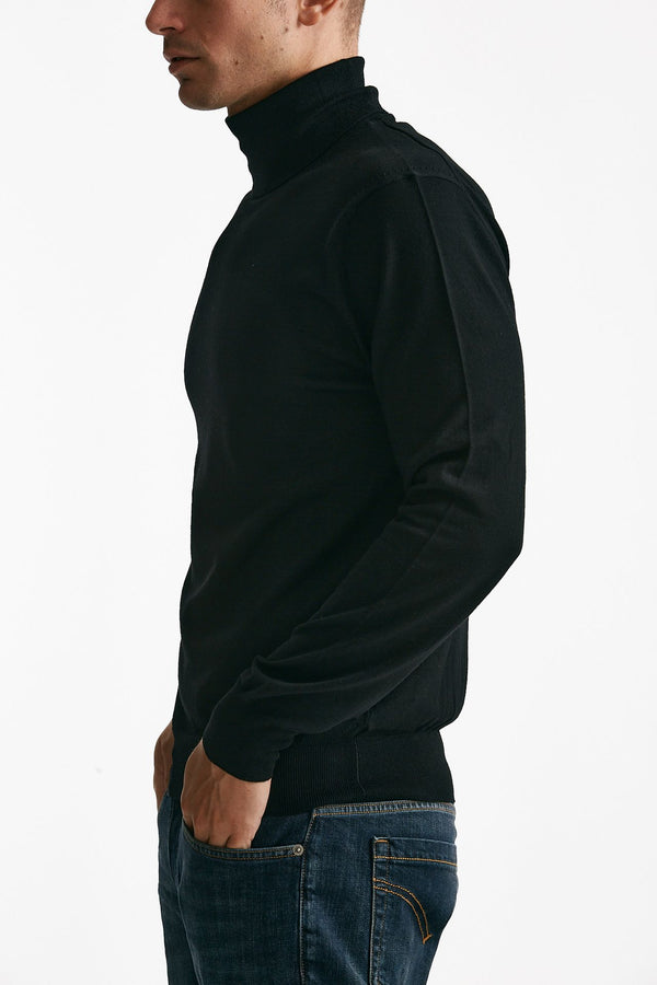 dolcevita in lana rasata nero men Hosio