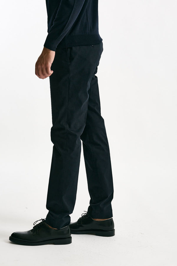Pantalone in cotone stretch blu men Incotex