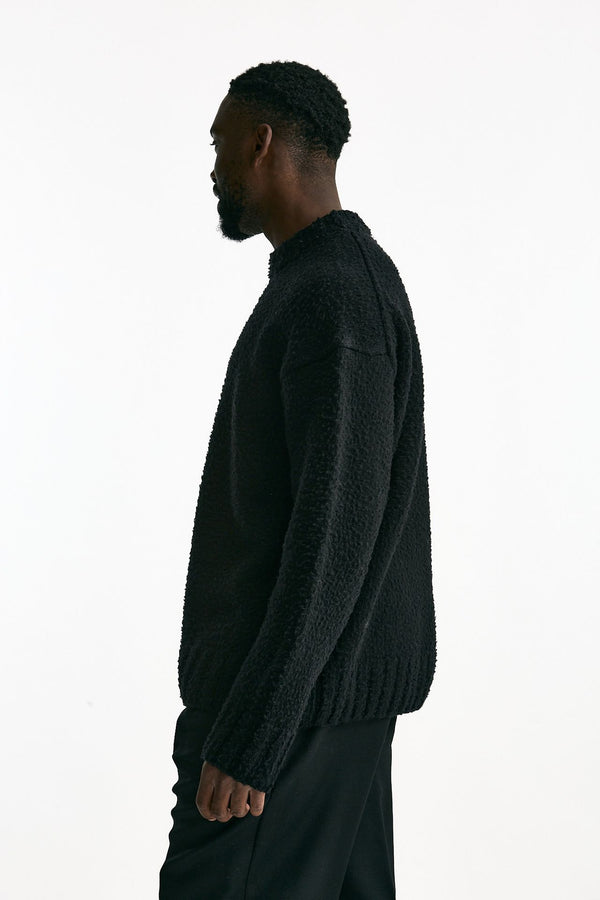 Maglia lana casentino nero men Laneus