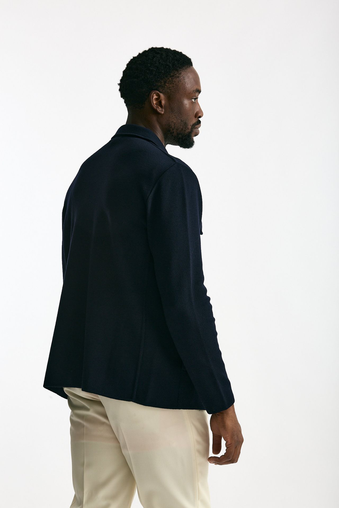 Overshirt in lana blu men Lardini - 4