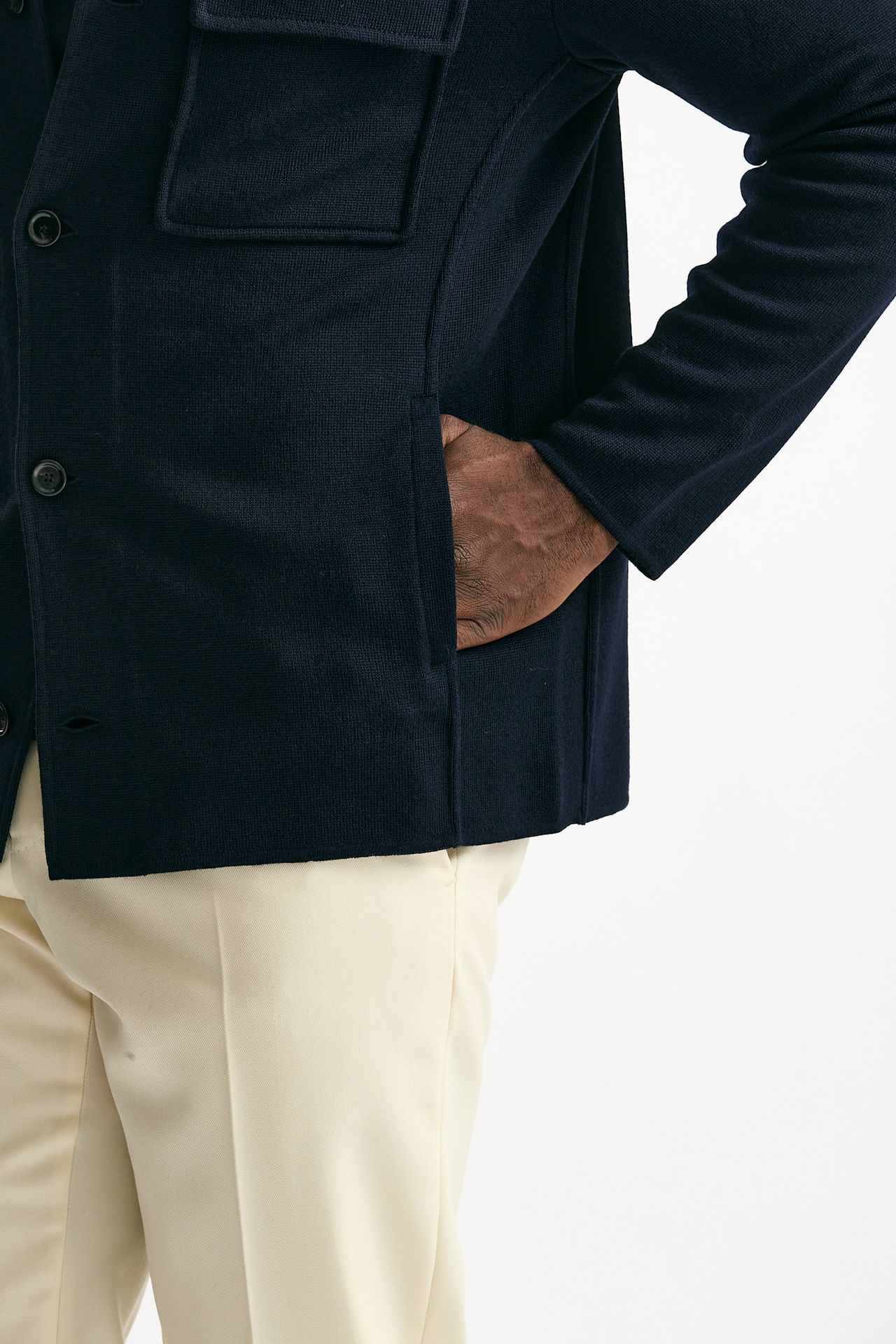 Overshirt in lana blu men Lardini - 7