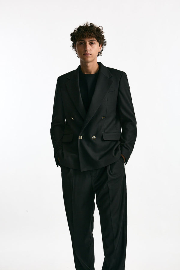 Giacca doppiopetto nero men Marsēm