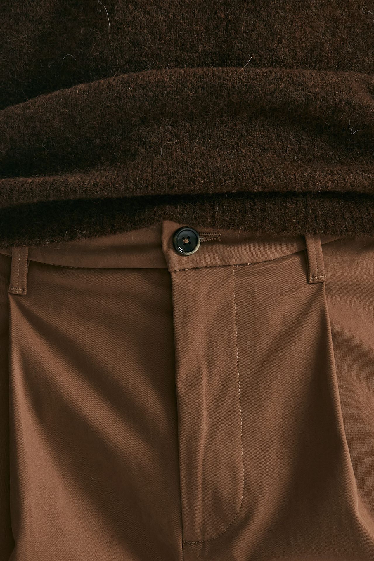 Pantalone GIULIO CARROT in cotone cammello men Nine in the morning - 5
