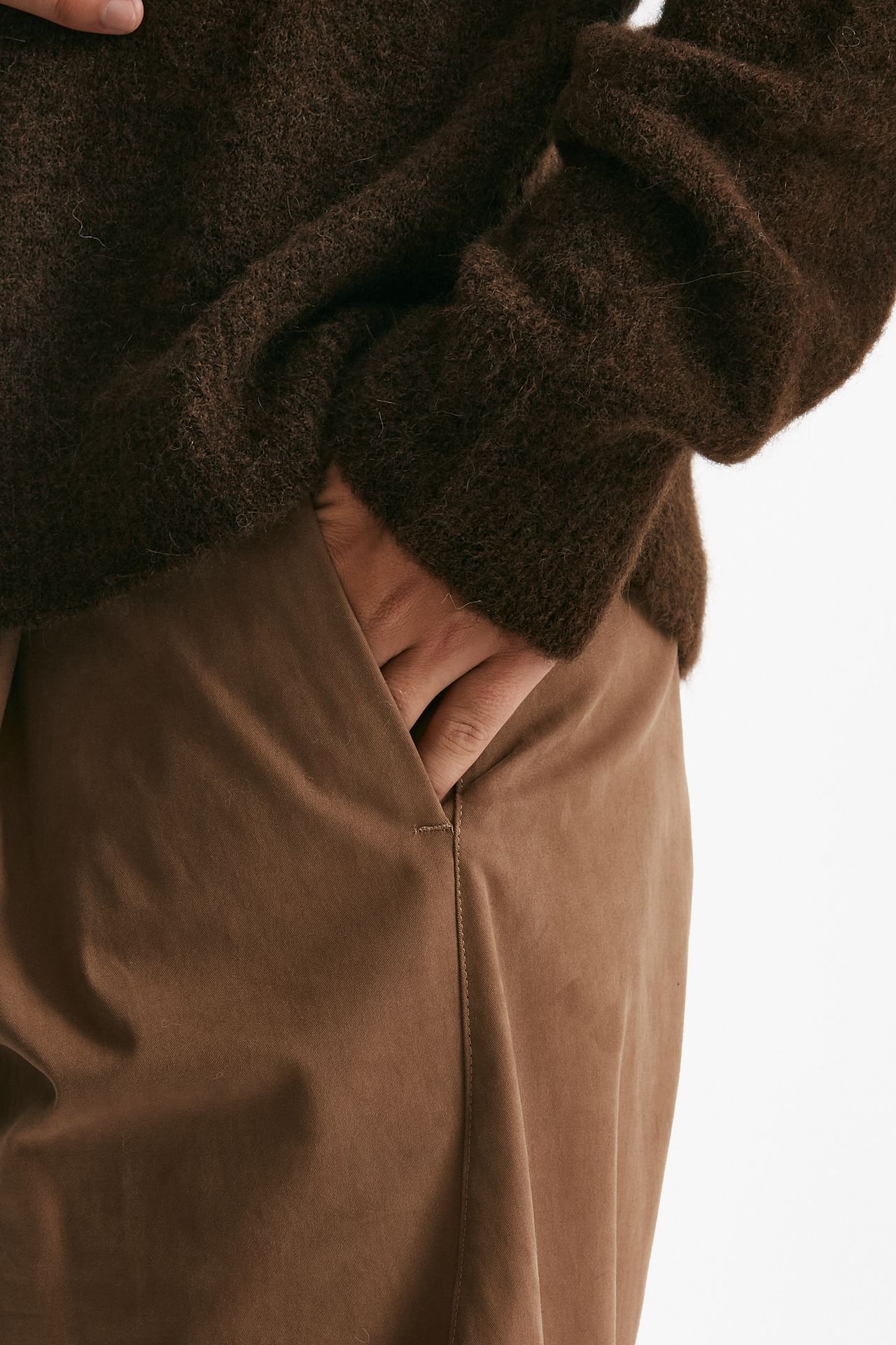 Pantalone GIULIO CARROT in cotone cammello men Nine in the morning - 6