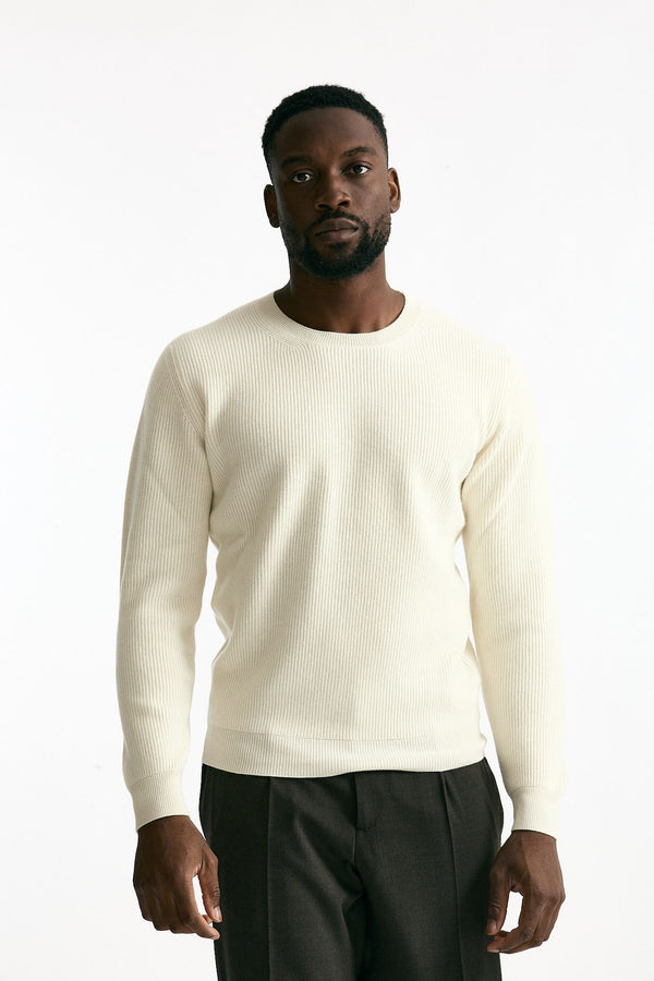 Maglia in lana e cashmere bianco men Mauro ottaviani