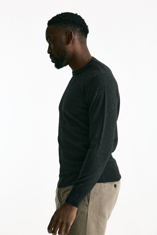 Maglia in lana e cashmere grigio antracite men Mauro ottaviani