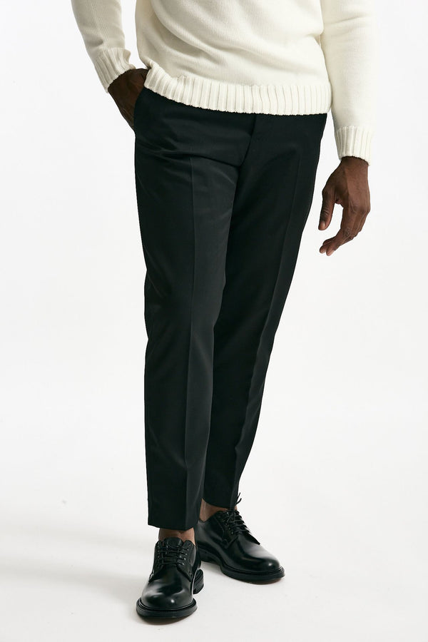 Pantalone EDGE-REBEL in lana ferma nero men Pt torino