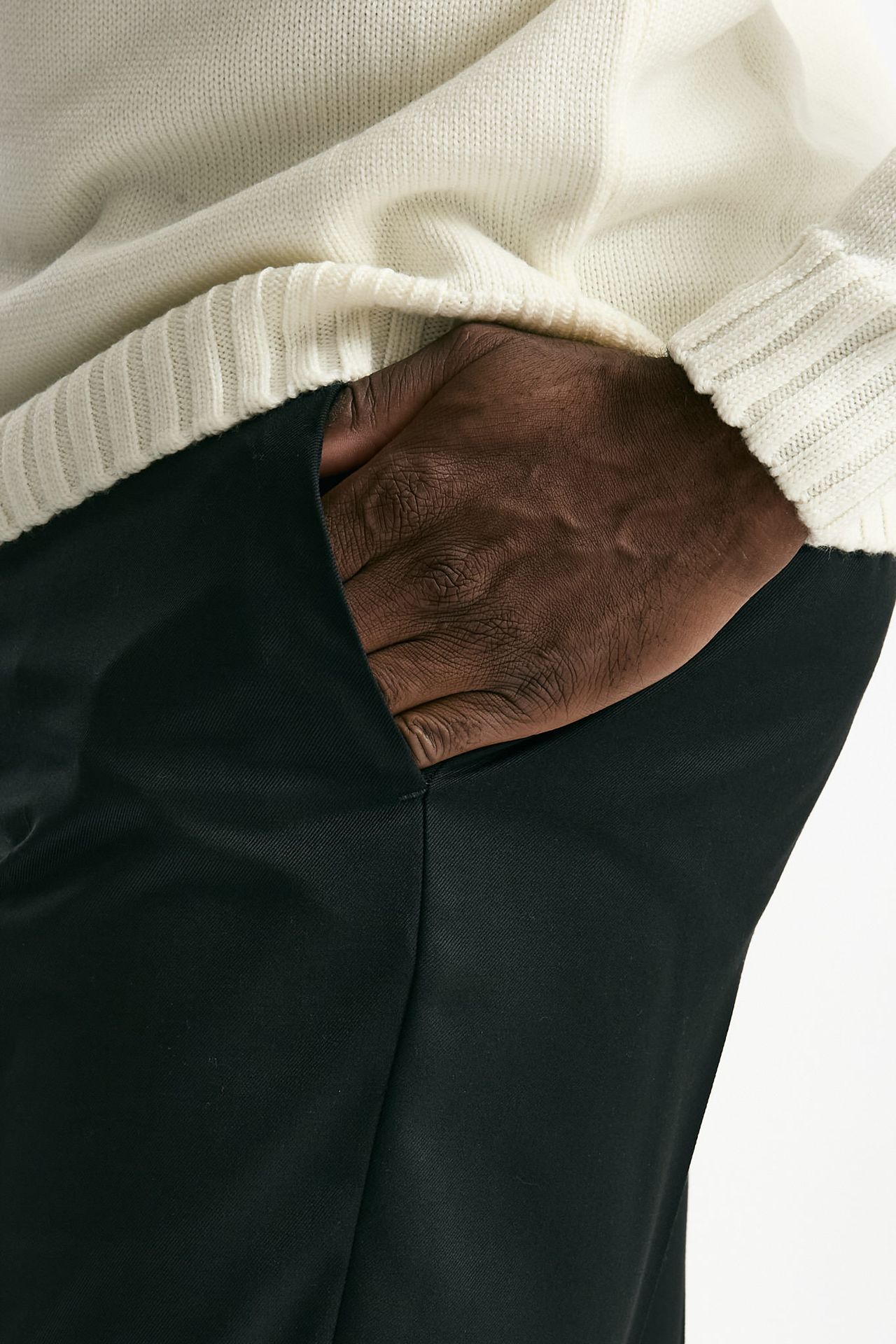 Pantalone EDGE-REBEL in lana ferma nero men Pt torino - 6