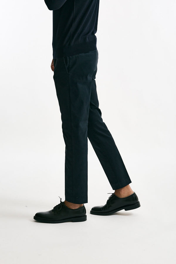 Pantalone EDGE-DIECI in cotone stretch blu men Pt torino