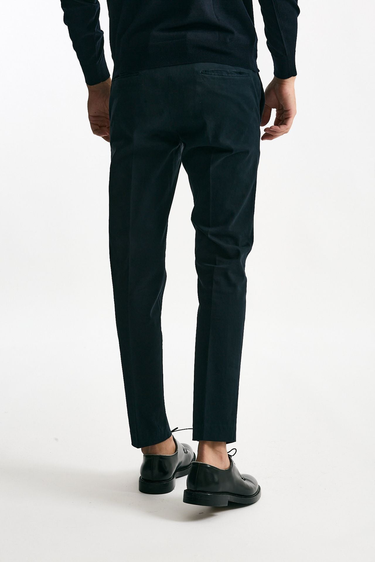 Pantalone EDGE-DIECI in cotone stretch blu men Pt torino - 3