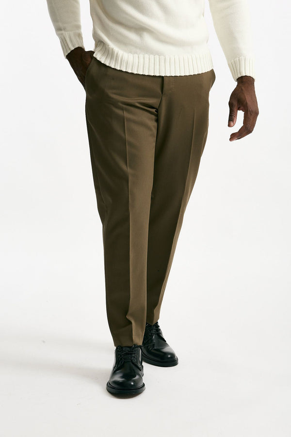 Pantalone EDGE-REBEL in lana cammello men Pt torino