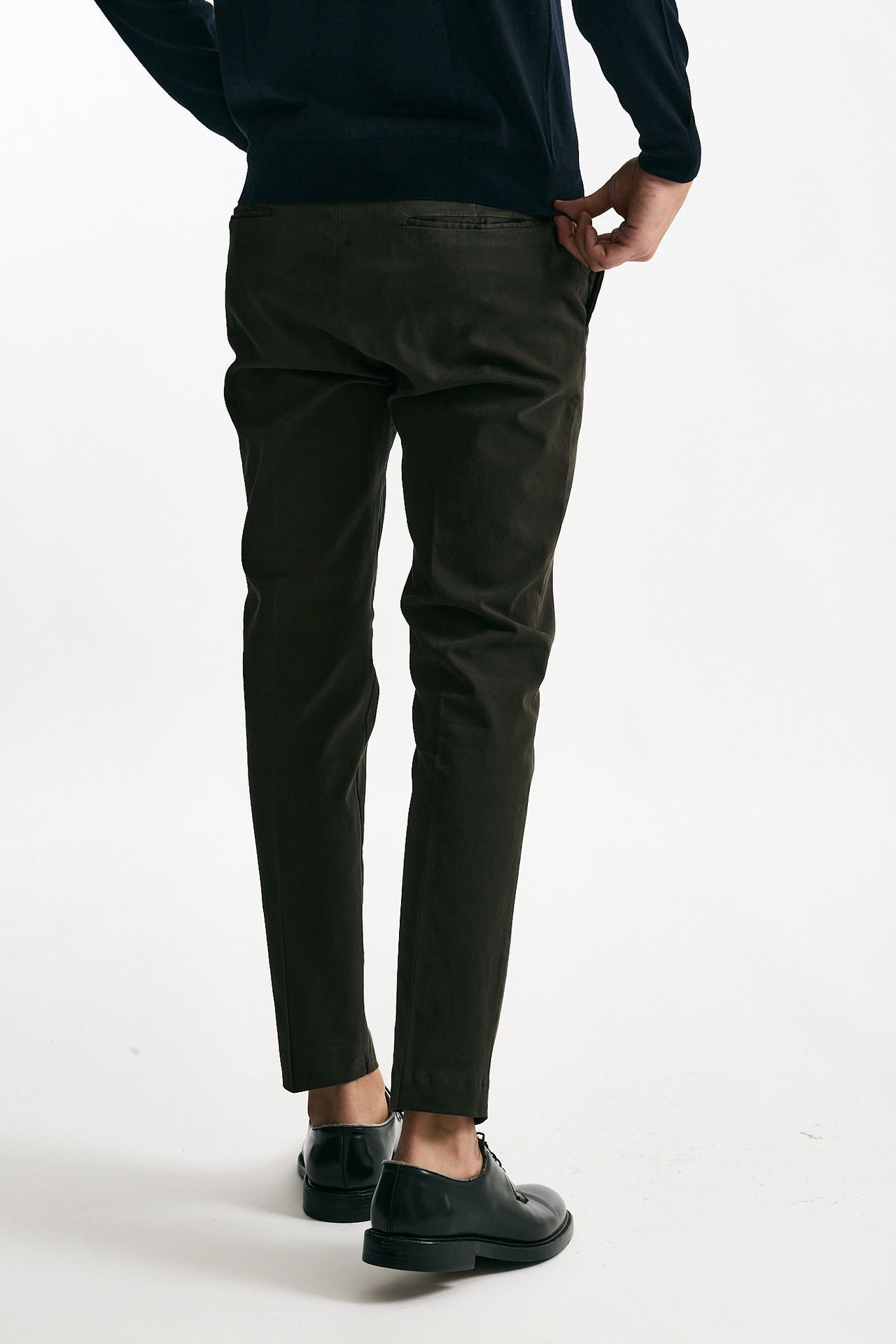 Pantalone EDGE- DIECI in cotone stretch marrone men Pt torino - 4