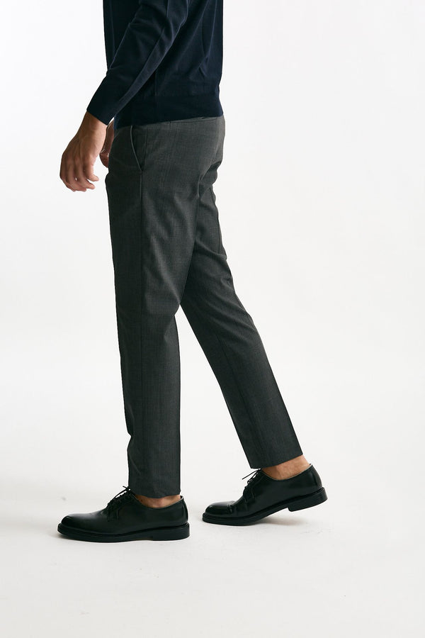 Pantalone EDGE- DIECI in lana stretch grigio men Pt torino