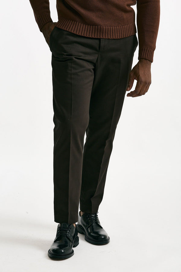 Pantalone EDGE-REBEL in cotone fermo marrone men Pt torino