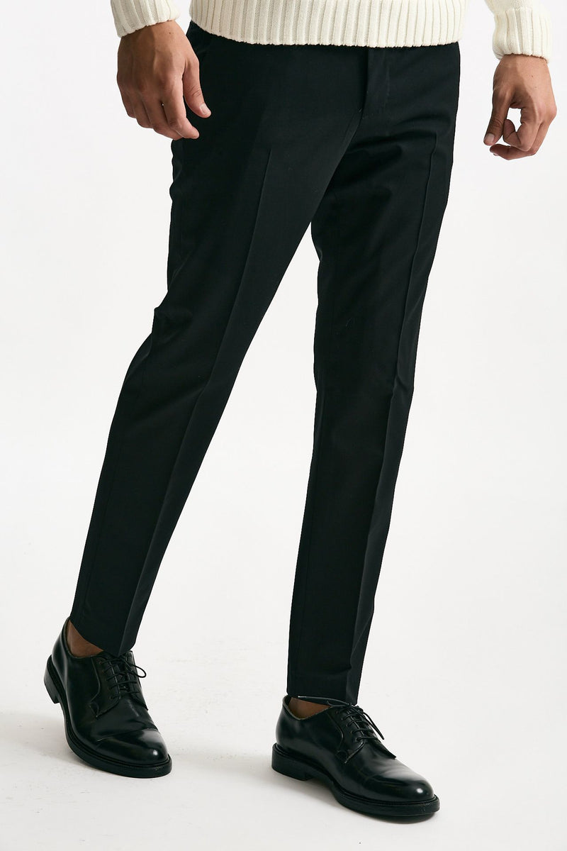 Pantalone EDGE-DIECI in lana stretch nero men Pt torino