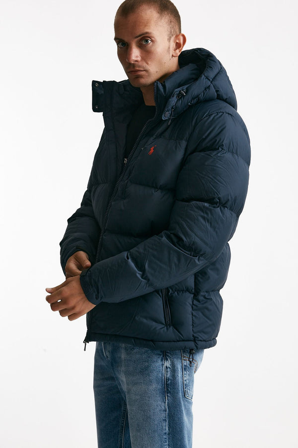 piumino in nylon blu men Polo ralph lauren