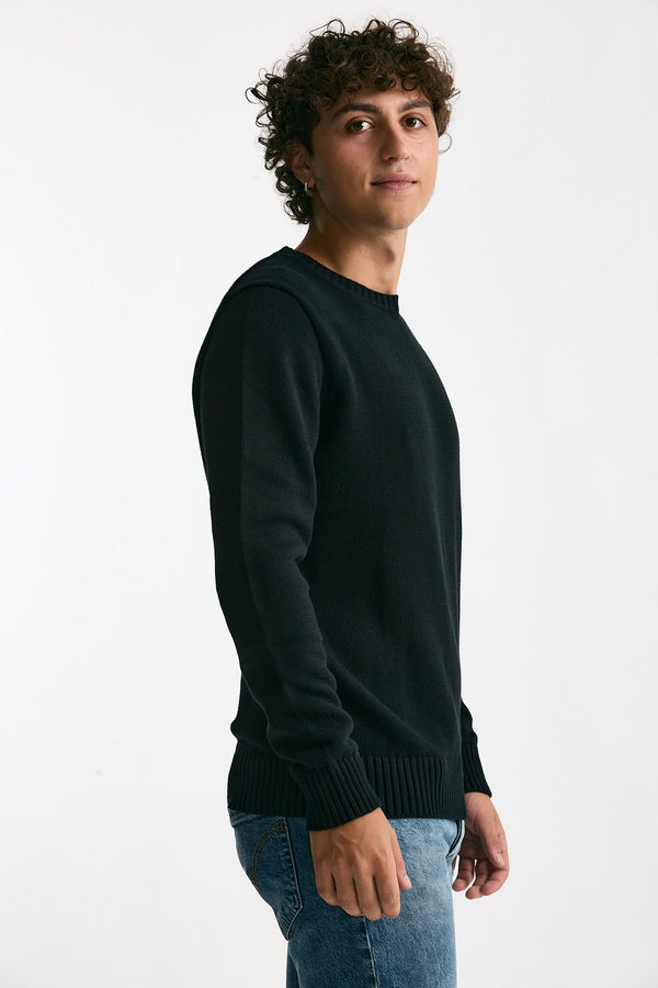 Maglia girocollo in cotone nero men Polo ralph lauren