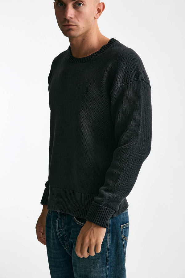 Maglia in cotone lavato grigio men Polo ralph lauren