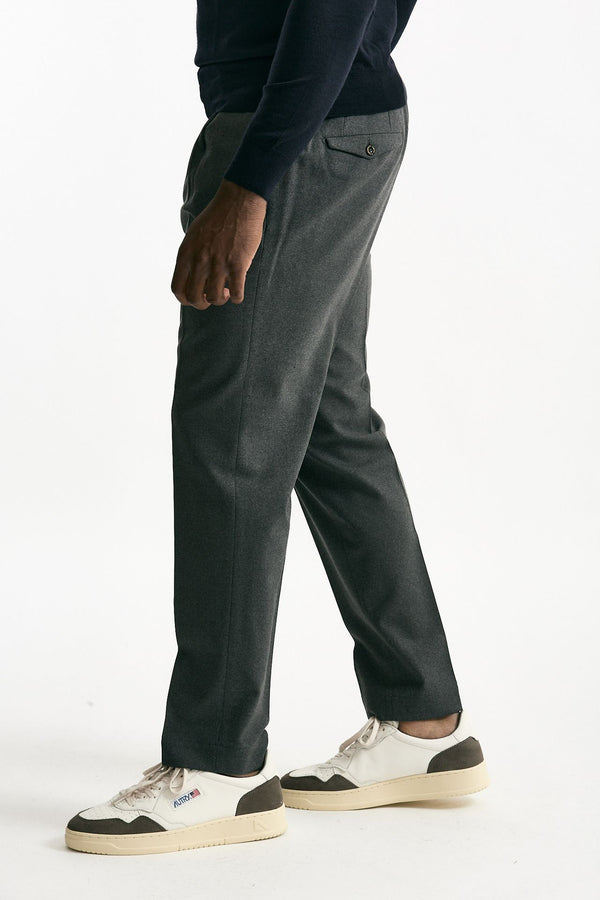 Pantalone in misto lana stretch grigio men Santaniello