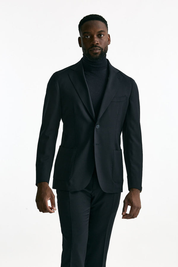 Abito monopetto lana e cashmere blu men Santaniello