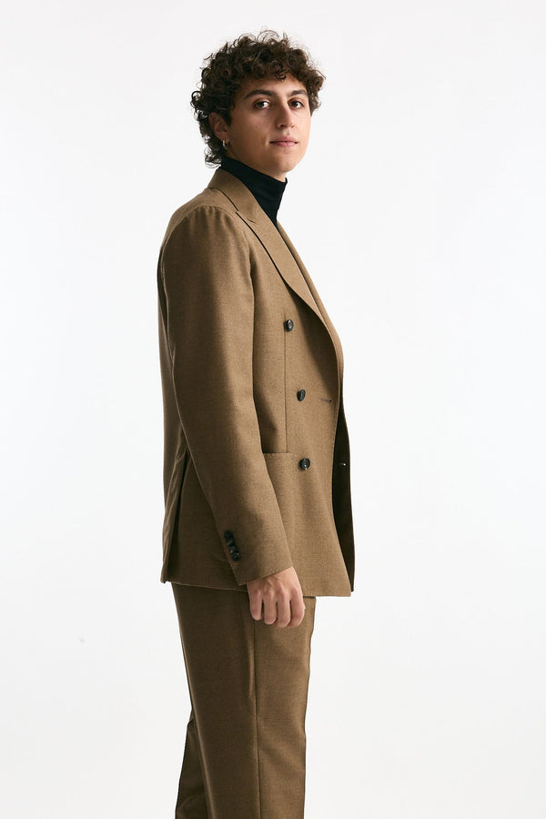 Abito doppiopetto lana e cashmere cammello men Santaniello