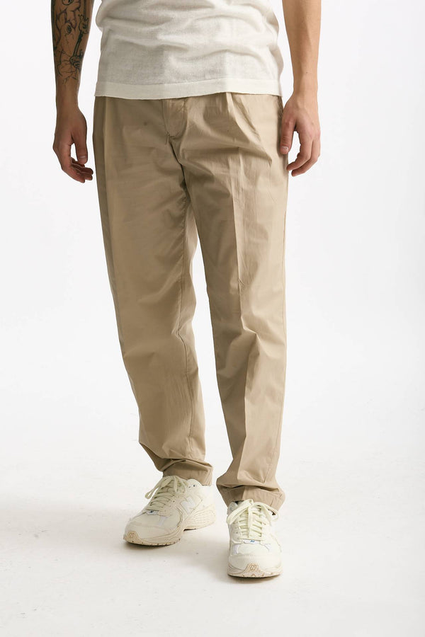 Pantalone GIN in cotone e lino stretch beige men Department five