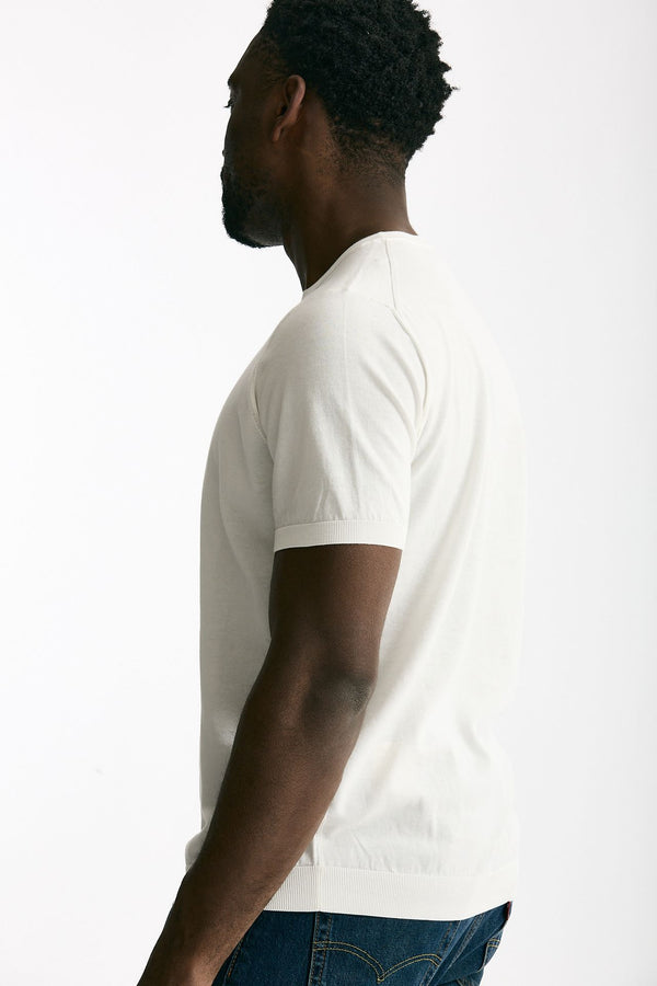 T-shirt in cotone bianco men Drumohr