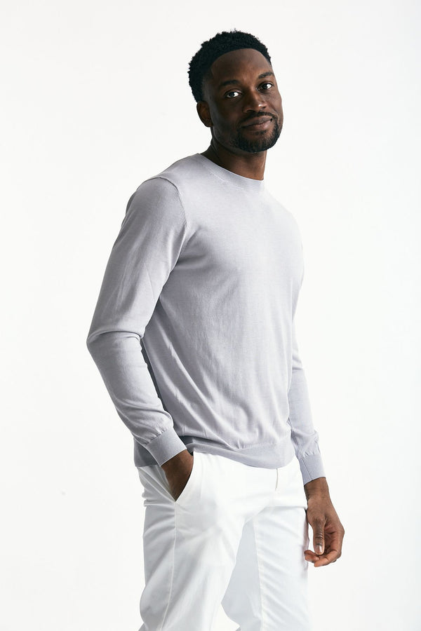 Maglia in cotone e seta ghiaccio men Kangra